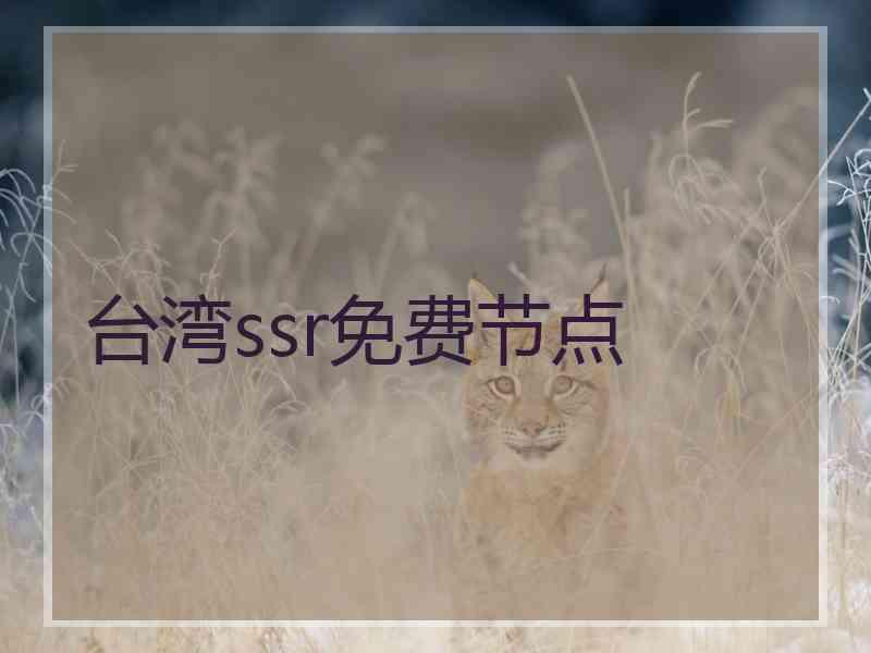 台湾ssr免费节点